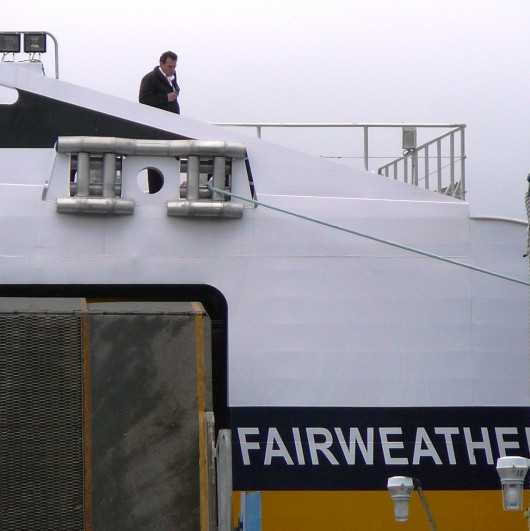 8-6-12 Tying up the ferry Fairweather in Sitka 3
