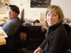 KCAW 2012-13 Post-Graduate Fellow Anne Brice, with reporter Ed Ronco.