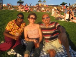 Bernie and his daughters Belle and Pearl @ the Albuquerque Isotopes ( formerly Dukes) Triple AAA Baseball games last summer.