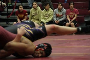 19 girls on the Mt. Edgecumbe wrestling team qualified for Regionals, often competing against boys. (KCAW photo/Emily Forman)