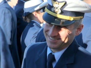 Lt. Commander Michael Newell took over the Coast Guard Cutter Maple on Thursday. The Maple is his first command. (KCAW photo/Rachel Waldholz)