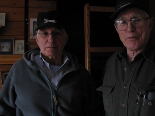 Bob Allen (right) was on a fishing boat near Kodak during Alaska's 1964 earthquake. Allen brother Jack (left) was a State Trooper in Anchorage.