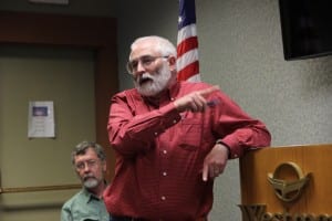 City Engineer Dean Orbison told the Chamber of Commerce that the city will have to rely on Indian River for drinking water in September and October, while the Blue Lake project is completed. (KCAW photo/Rachel Waldholz)