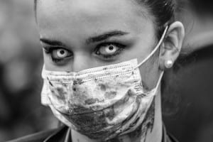 A zombie nurse at the 2014 Paris Zombie Walk. (Flickr photo/Vincent Anderlucci)