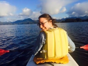 2014-15 Fellow Emily Kwong enjoys one of the perks of Sitka's maritime environment.