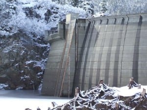 Green Lake Dam low water