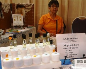 Devil's Club Pauline Duncan and products at Juneau 2010 Native Artists Market - compressed Pauline Duncan displays her devil’s club products at the Celebration Native Artists’ Market in June of 2010 in Juneau.