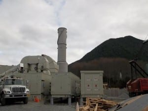 Housed, the Titan is less imposing -- but the stack is still 7-feet in diameter. (City of Sitka/Chris Brewton)