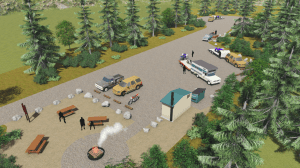 This image illustrates a proposed day-use area for the end of the new Katlian Bay Road. (Image courtesy of DOT)