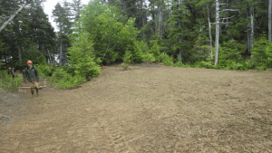 An area of the Boomer Lands that lacks vegetation. Photo courtesy the Forest Service.