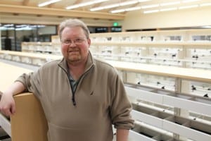 Sitka library director Robb Farmer inherited this project from Sarah Bell. To people who question the value of the library he says "Use it." (KCAW photo/Robert Woolsey)