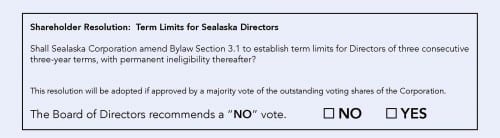 Board-endorsed and independent candidates are listed on Sealaska's 2016 proxy ballot.